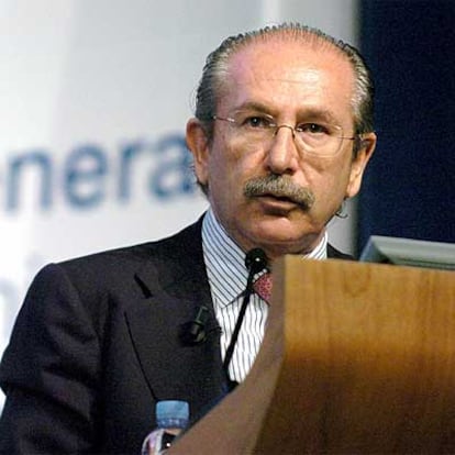 Luis del Rivero, en la última junta de accionistas de Sacyr.