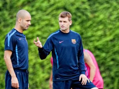 Pep Guardiola i Tito Vilanova, en una imatge del 2010.