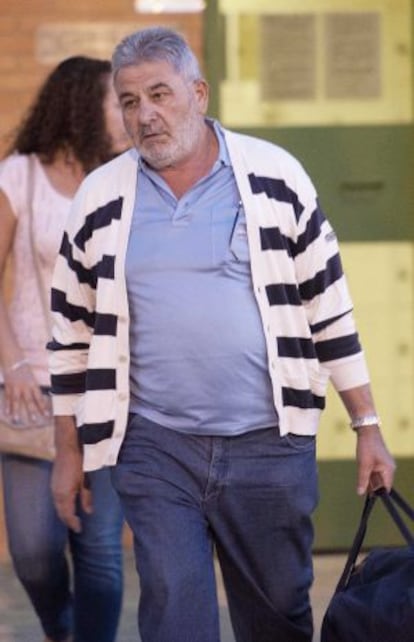 Oubiña, cuando salió de la prisión de Palencia