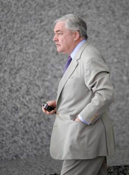 Conrad Black llega al tribunal de Chicago el pasado día 13.