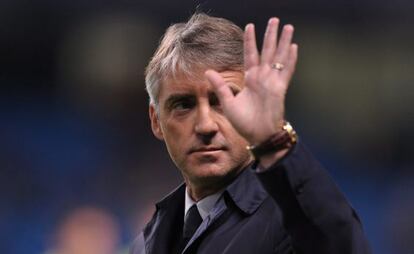 Mancini, en un partido de Champions este año.