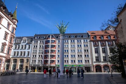 Columna de Nicolás, lugar de las protestas pacíficas en Leipzig. 