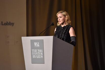 Madonna, durante la presentación en Nueva York de la fiesta de los premios 'Innovador del año', que concede 'The Wall Street Journal', y que contó la presencia de famosos destacados de la cultura y el espectáculo.
