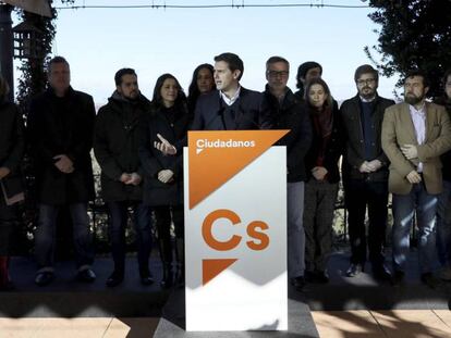 La ejecutiva de Ciudadanos, reunida el pasado enero en Toledo.