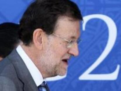 El presidente del Gobierno español, Mariano Rajoy, a su llegada al Centro Internacional de Convenciones G20 de la ciudad de Los Cabos, en el mexicano estado de Baja California, en el marco de la reunión del G20