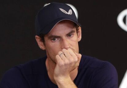 Andy Murray em coletiva de imprensa em Melbourne.