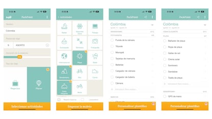 PackPoint crea listas personalizadas para hacer el equipaje.