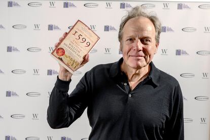 Baillie Gifford Prize for Non-Fiction, author James Shapiro holds his book 1599: A Year in the Life of William Shakespeare