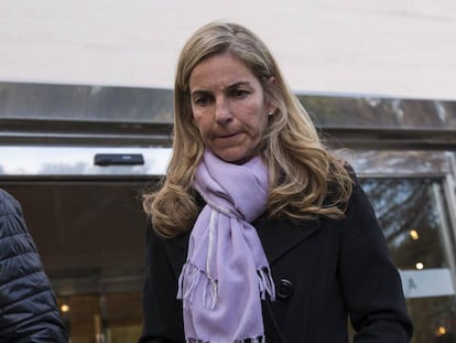 Arantxa Sánchez Vicario, en el velatorio de su padre en 2016.