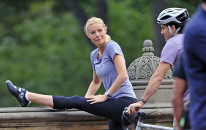 Gwyneth Paltrow, en Central Park, con Mark Ruffalo.