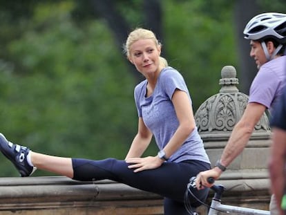 Gwyneth Paltrow, en Central Park, con Mark Ruffalo.