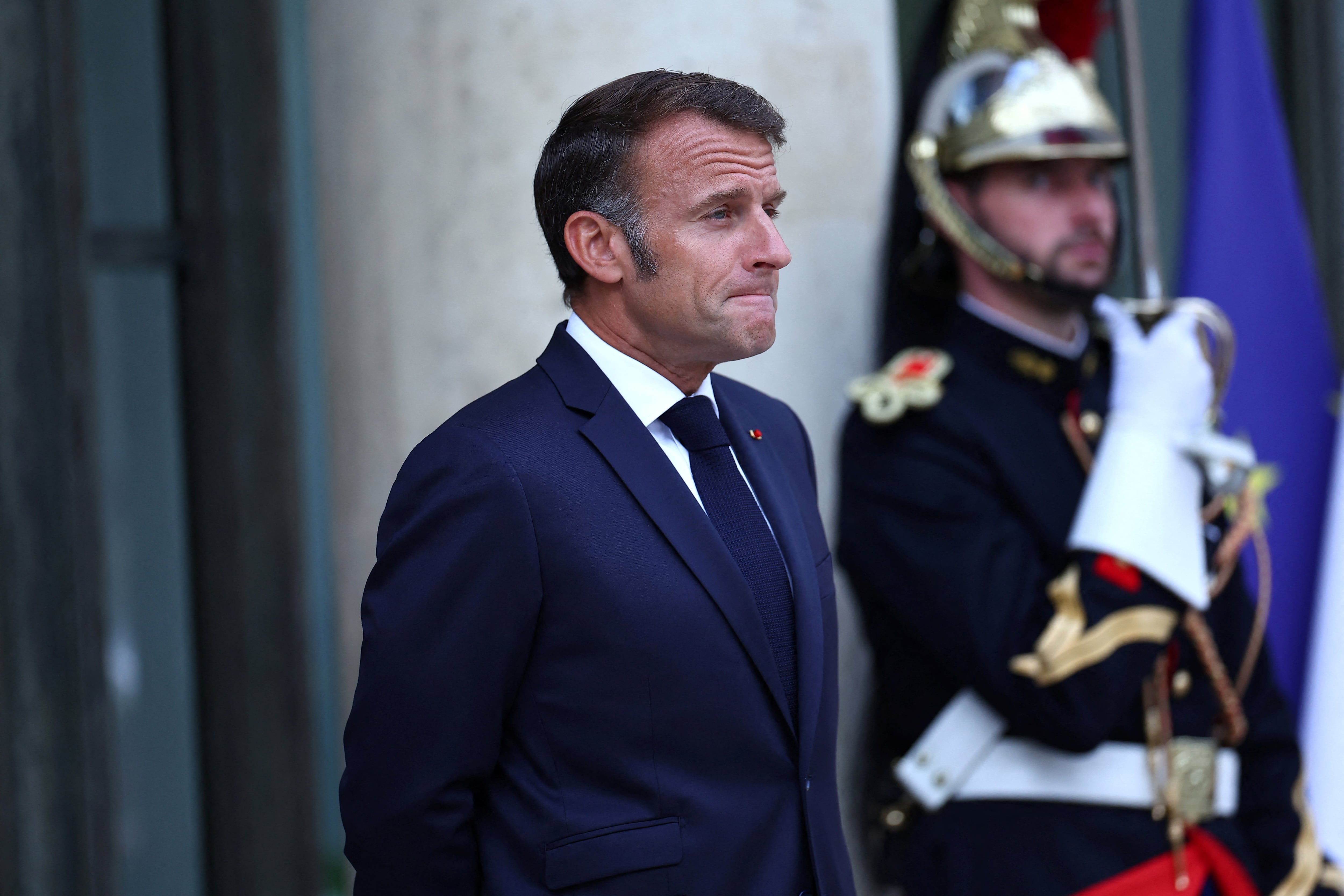 El presidente francés, Emmanuel Macron, en el Palacio del Elíseo.