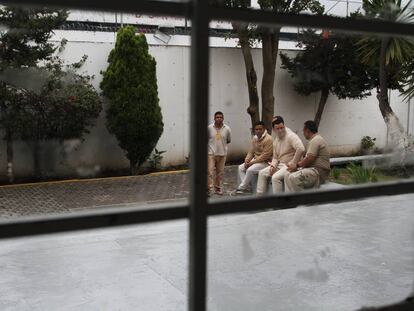 Un grupo de reos en el reclusorio sur de la Ciudad de M&eacute;xico.
