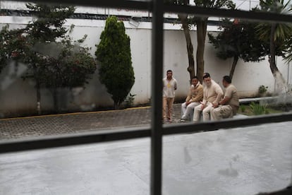 Un grupo de reos en el reclusorio sur de la Ciudad de México.