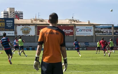 El Llagostera s'entrena el dijous passat a Palamós.