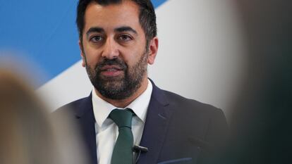 El ministro principal de Escocia, Humza Yousaf, el 28 de febrero en Edimburgo.