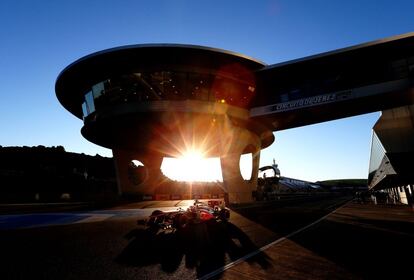 Jenson Button, durante la sesión de entrenamientos en Jerez.