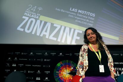 Gabriela Vidal, guionista de la película ‘Las motitos’, en la 24ª edición del Festival de Málaga.