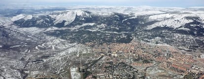 Vista aérea de San Lorenzo de El Escorial, Madrid