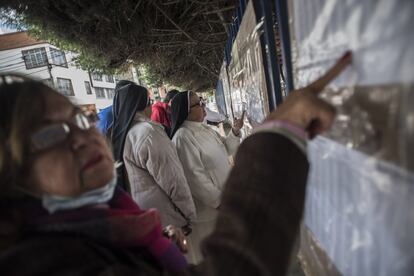 Votantes en Teusaquillo, tradicional barrio bogotano.