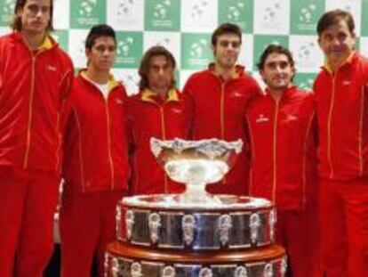 El equipo español ganador de la Copa Davis de 2008.