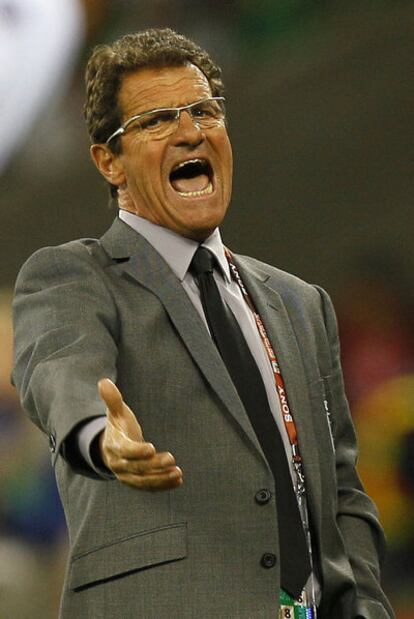 Fabio Capello, el viernes, en el partido contra Argelia.