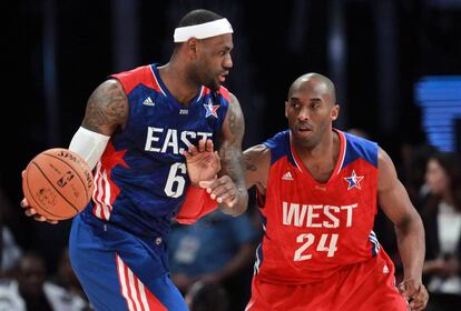 LeBron James y Kobe Bryant, en el All Star de 2013.