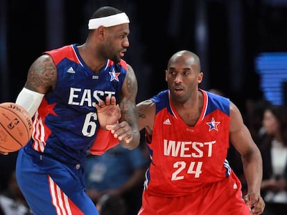 LeBron James y Kobe Bryant, en el All Star de 2013. 
