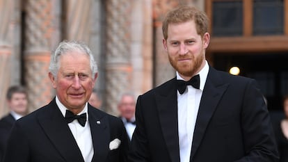 Los príncipes Carlos y Enrique, en un evento en Londres en abril de 2019.