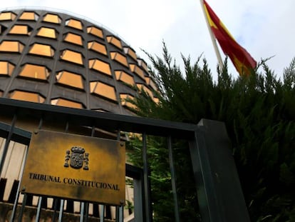 Fachada de la sede del Tribunal Constitucional, en Madrid.