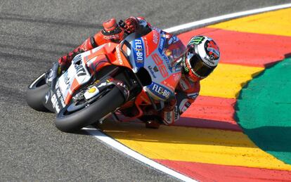 Jorge Lorenzo, en el circuito de Alcañiz.