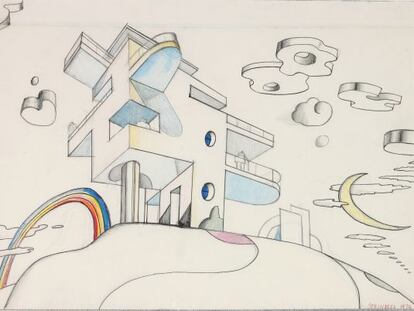 Dibuix de Saul Steinberg realitzat el 1974. 