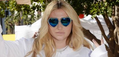 Kesha durante la marcha por la mujer en Los Ángeles en enero de este año.