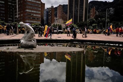 Recorrido de la marcha por las calles de Bogotá.