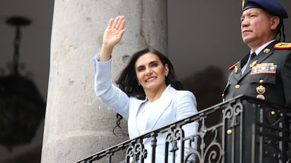 La vicepresidenta de Ecuador, Verónica Abad, en 2023.