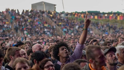 Espectadores durante uno de los conciertos del Primavera Sound.