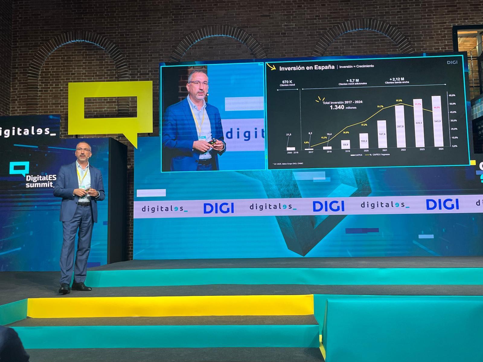 El consejero delegado de Digi, Marius Varzaru, durante su intervención en el DigitalEs Summit 2025.