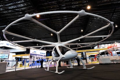 El Volocopter 2x, presentado en una reciente feria en Singapur.