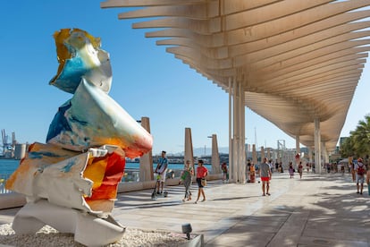 El paseo del Muelle Uno, en Málaga.