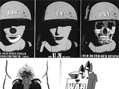 Arriba, <i>Tic-Tac-Toe,</i> de Thomas Delacroix & Agnieszka Dellfina; en el centro, <i>Coexistence,</i> de Piotr Mlodozeniec; abajo, a la izquierda, <i>El orgullo masculino de George W.,</i> de Barbara Steinitz; a la derecha, <i>Bad habit, </i>de Dylan.