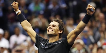 Nadal, tras ganar el US Open. 