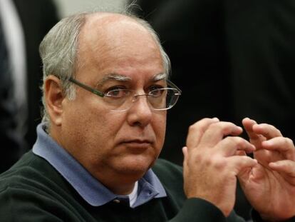 O ex-diretor da Petrobras Renato Duque, na CPI que investiga a empreiteira, no dia 17.