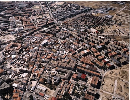 Vista área del centro urbano de Parla.