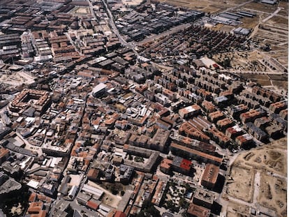 Vista área del centro urbano de Parla.