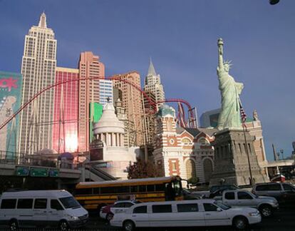 El hotel New York, New York en Las Vegas.