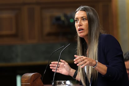 La portavoz de Junts, Miriam Nogueras, en el Congreso el 7 de mayo de 2025.