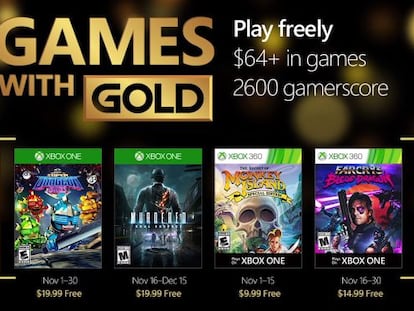 Juegos gratis de Xbox One y Xbox 360 para noviembre de 2016