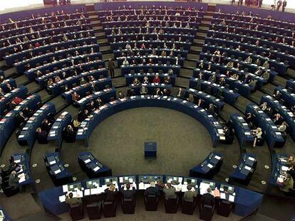 El hemiciclo del Parlamento Europeo, en Estrasburgo, en una imagen de enero de 2002.