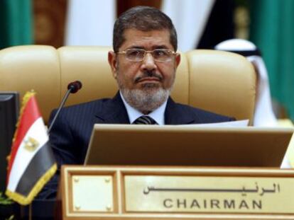 El presidente egipcio, Mohamed Morsi, el 21 de enero de 2013, en Riad (Arabia Saudí).