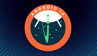 Logo Android 14 fondo